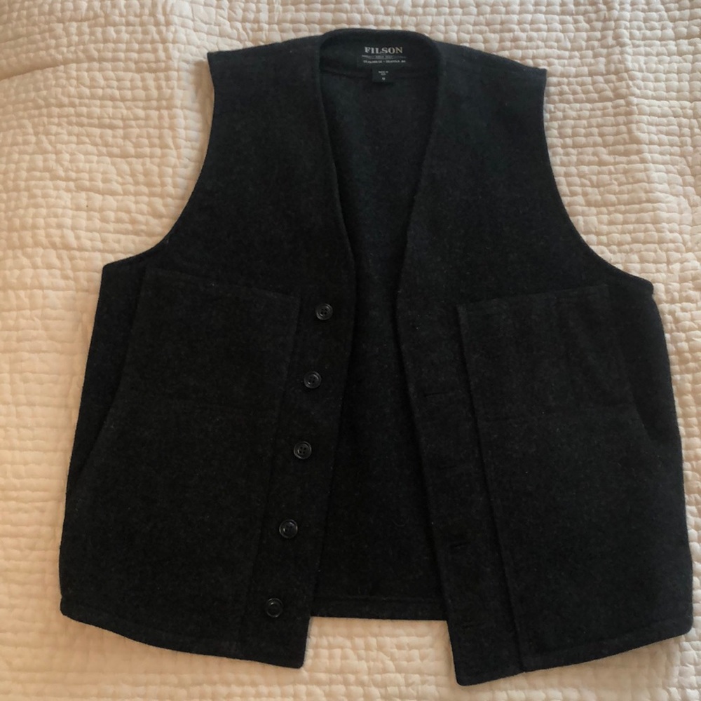 Filson charcoal grey vest